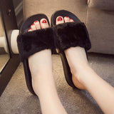 Faux Fur Flops